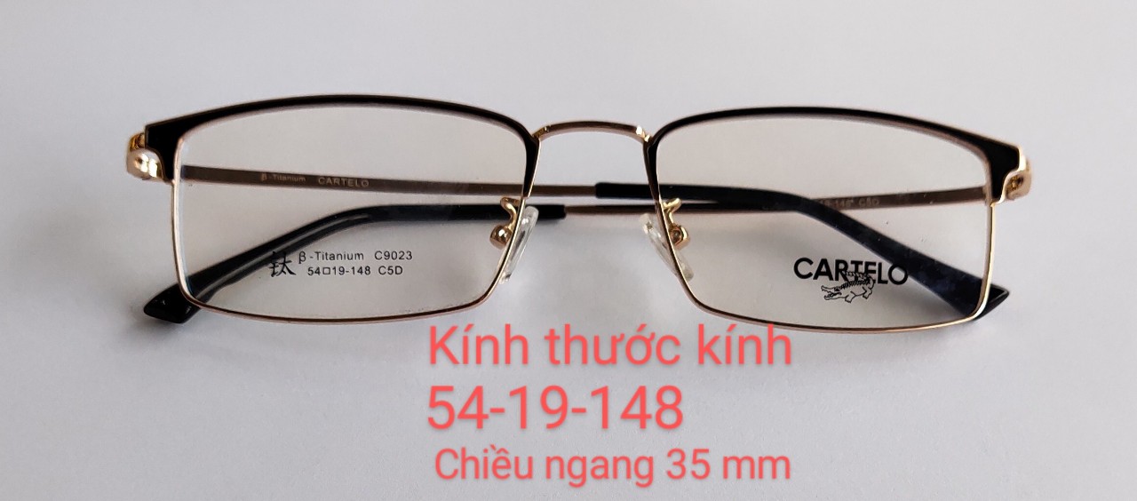 Gọng kính titanium cartelo cao cấp
