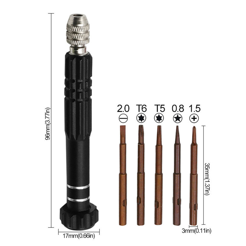 5 in 1 Multi-Function Screwdriver Set Mobile Phone Watch Glasses Disassembly Tool Notebook Repair Tools Repair Accessory