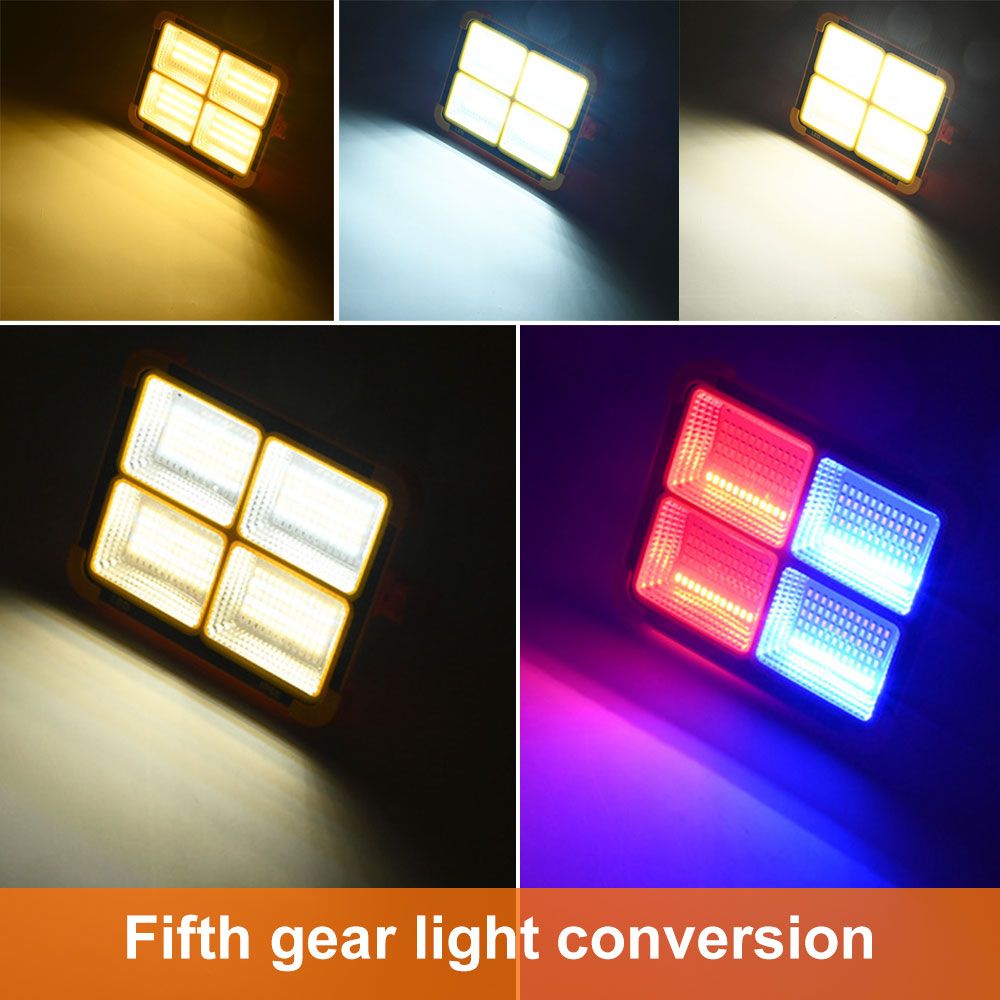 ZIR Mall Portable Led Work Solar Light Stepless Brightness Rechargeable led Floor Light for Power Failure Car Repair