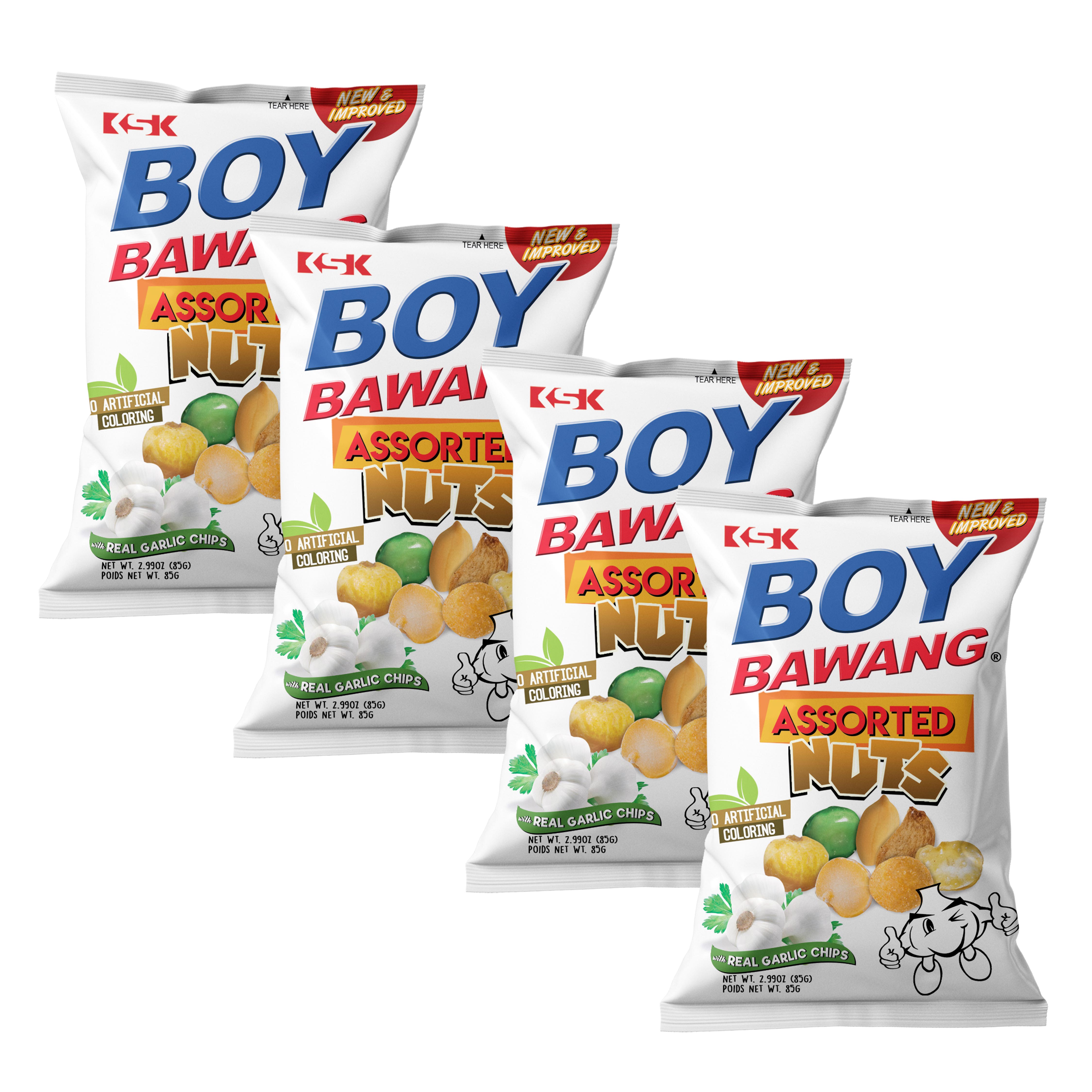Boy Bawang Assorted Nuts 85g x 4 Lazada PH
