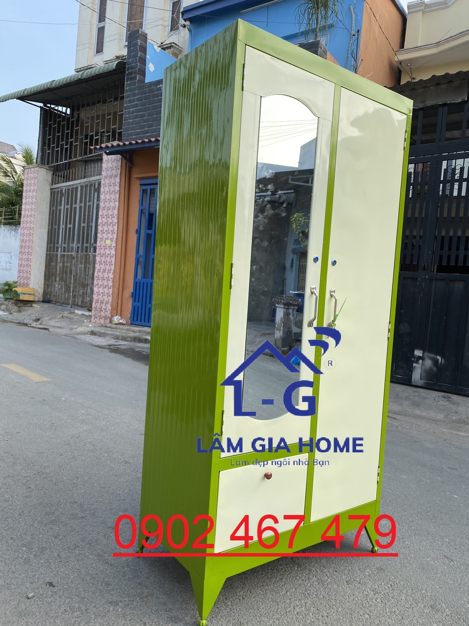 TỦ SẮT SƠN DẦU 2 CÁNH 1 HỘC 1M6