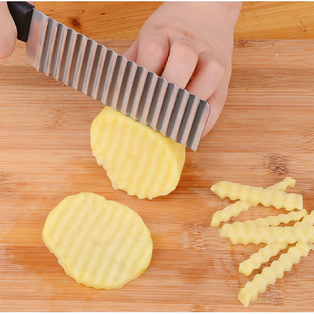Turnip wavy cutter-beautiful decorative wavy cutter for food-Lumpley