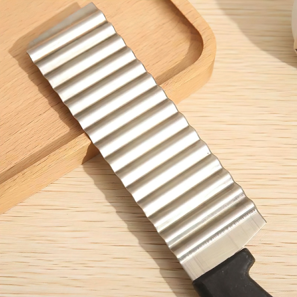 [HCM] Dao Lượn Sóng Cắt Rau Củ Khoai Tây Hình Sóng Chất Liệu Inox Cao Cấp, Có Móc Treo Randy888