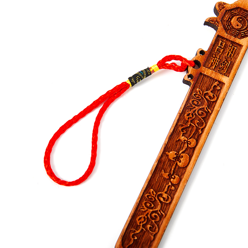 Feng Shui Tai Chi Eight Diagrams The Peach carving Wood Sword Handicraft Home Carving Decoration Accessories Decor. 
