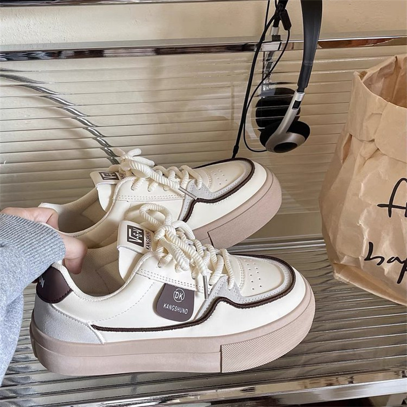  Mingsheng Thick-soled little white shoes 2023 casual shoes women's student little white shoes dad shoes board shoes soft sole 