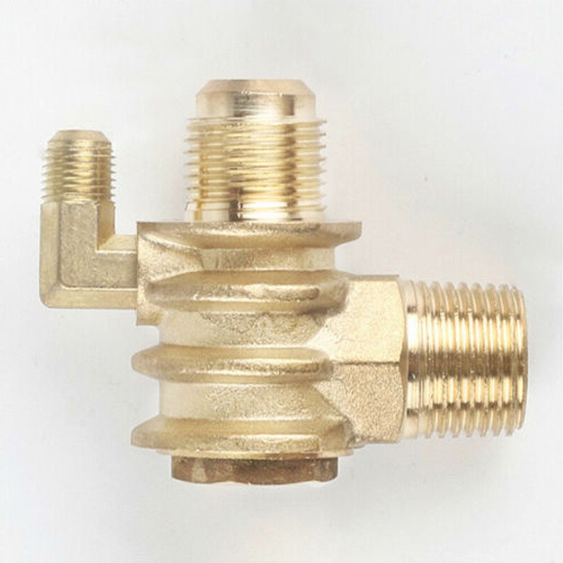 Brass Air Compressor Accessories One-Way Valve Stop Valve Check Valve Replaceable