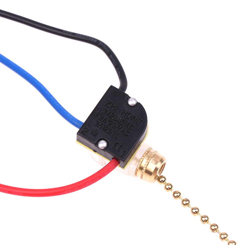 Ceiling Fan Switch Kit 3 Speed 3 Wire Pull Wire Switch With Rope For DIY Accessories. 