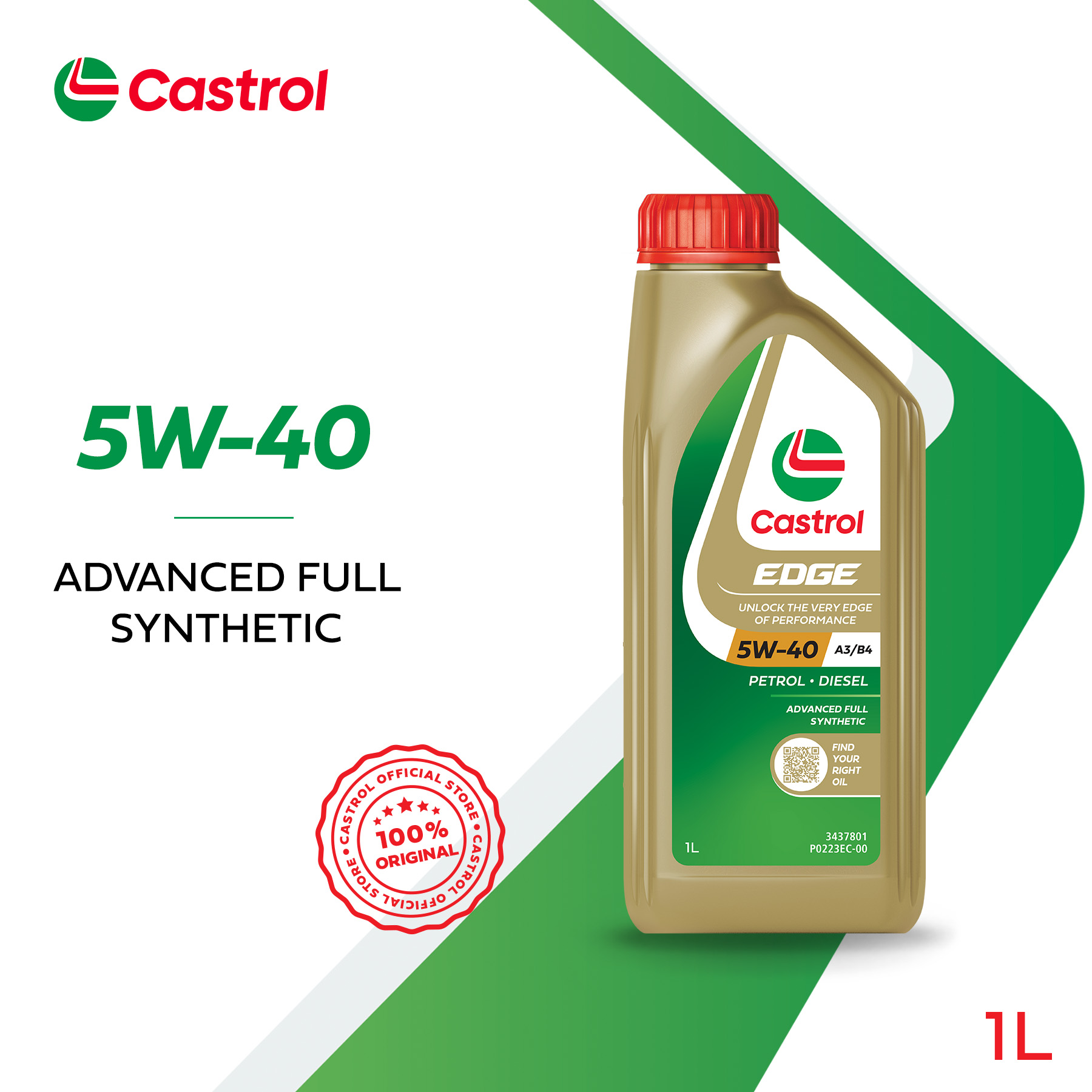 Castrol EDGE 5W-40 A3/B4　SQ　12L Castrol EDGE 5W-40 A3/B4 SP Engine Oils for Petrol and Diesel Cars