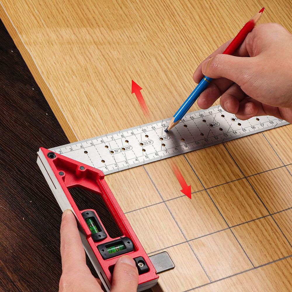 Lenke Ruler Multi-functional Quick-positioning Woodworking Angle Ruler L-shaped ...