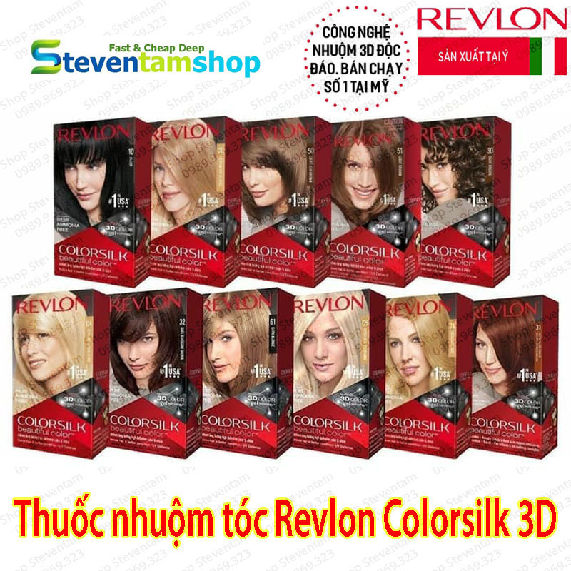Thuốc nhuộm tóc Revlon Color Silk 3D - Steventam