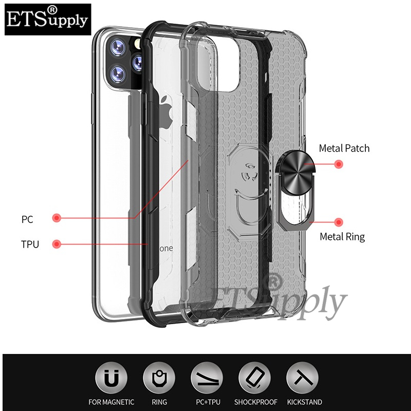 Phone%20case%20Honor%20X9C%20Clear%20Honeycomb%20Design%20Rugged%20Silicone%20Armor%20Shockproof%20Kickstand%20Holder%20Back%20cover%20Honor%20X9C%205G%20-%20Image%206