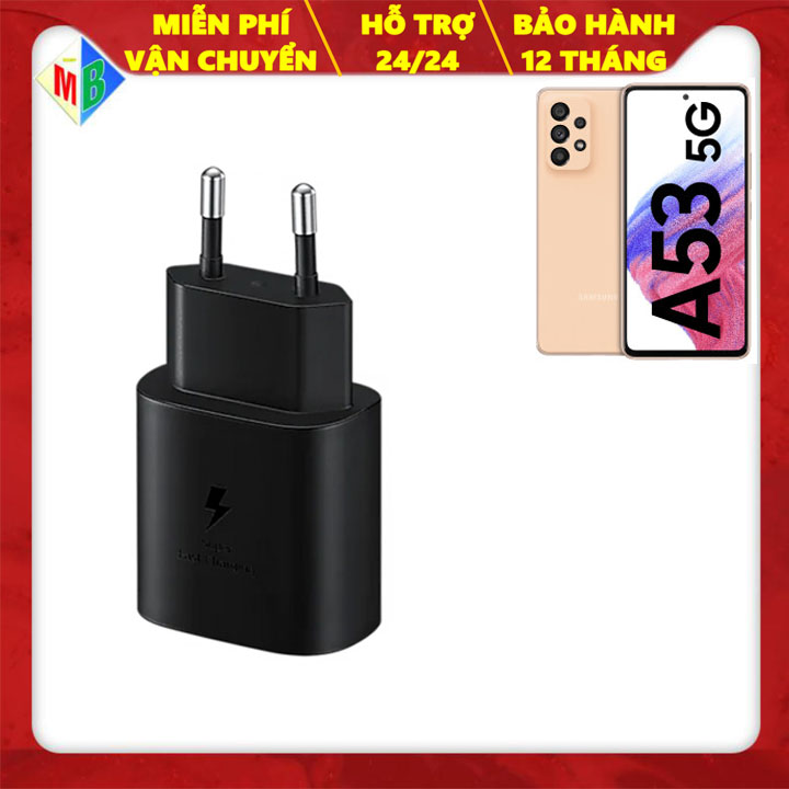 Cóc sạc nhanh đen 25w samsung a53 5g