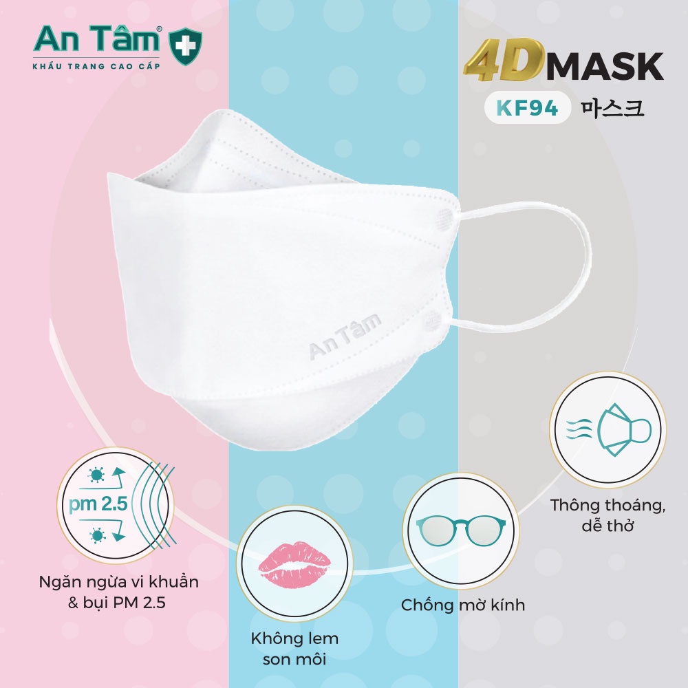 COMBO 5 CHIẾC KHẨU TRANG KF94 CAO CẤP