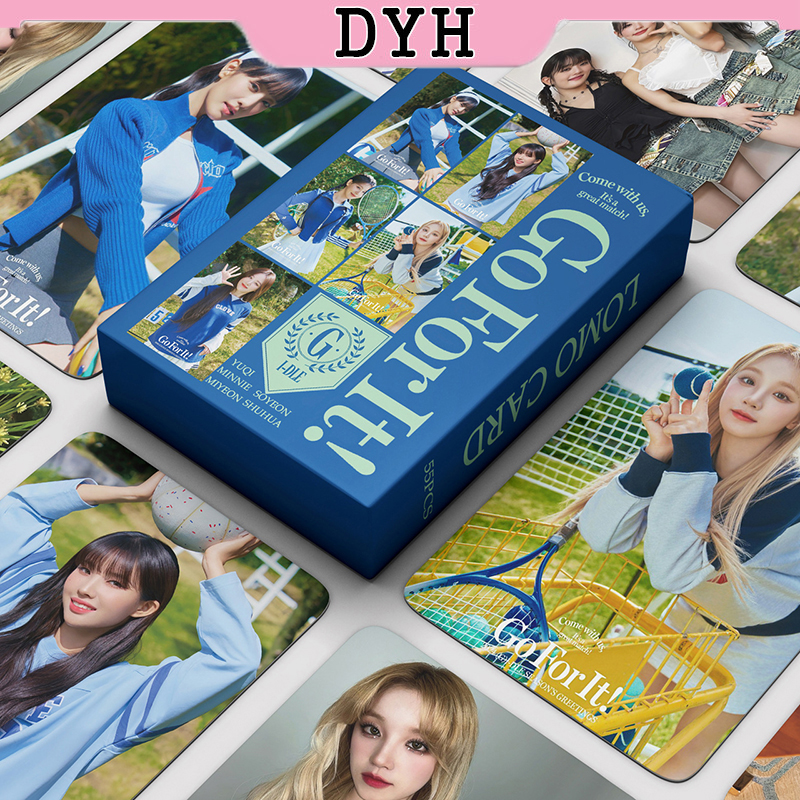 Dyh 55pcs/box i-dle photocards go for it album kpop lomo card collection card
