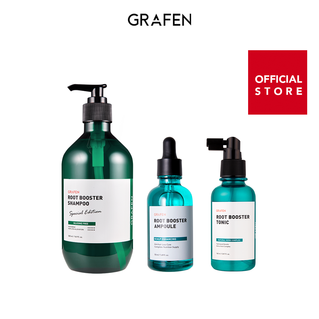 [GRAFEN] Roost Booster Shampoo 500ml + Root Booster Ampoule 50ml + Root ...