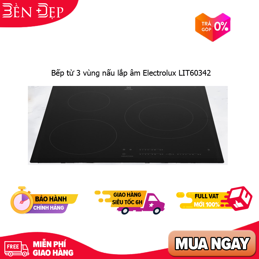 Bếp từ 3 vùng nấu lắp âm electrolux lit60342