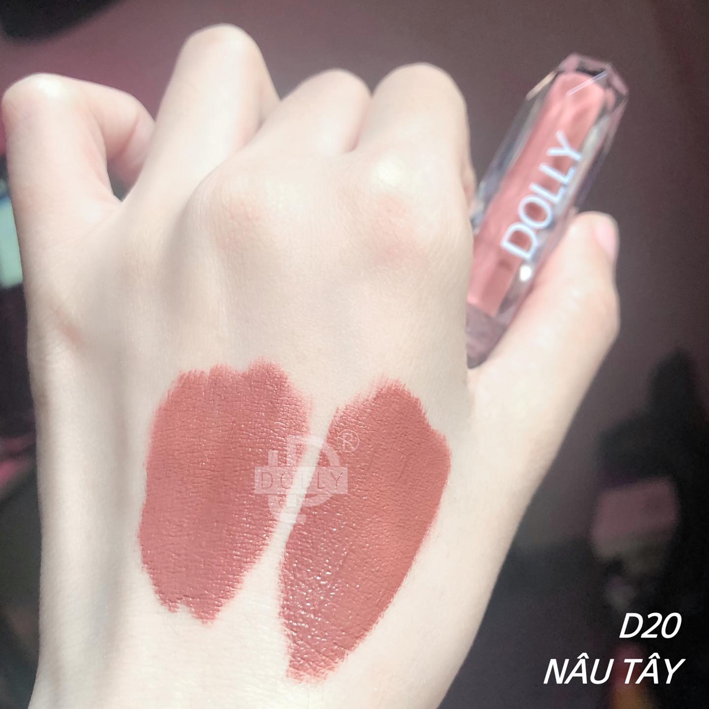 Son kem lì siêu mịn môi DOLLY DIAMOND [Màu Nâu tây]