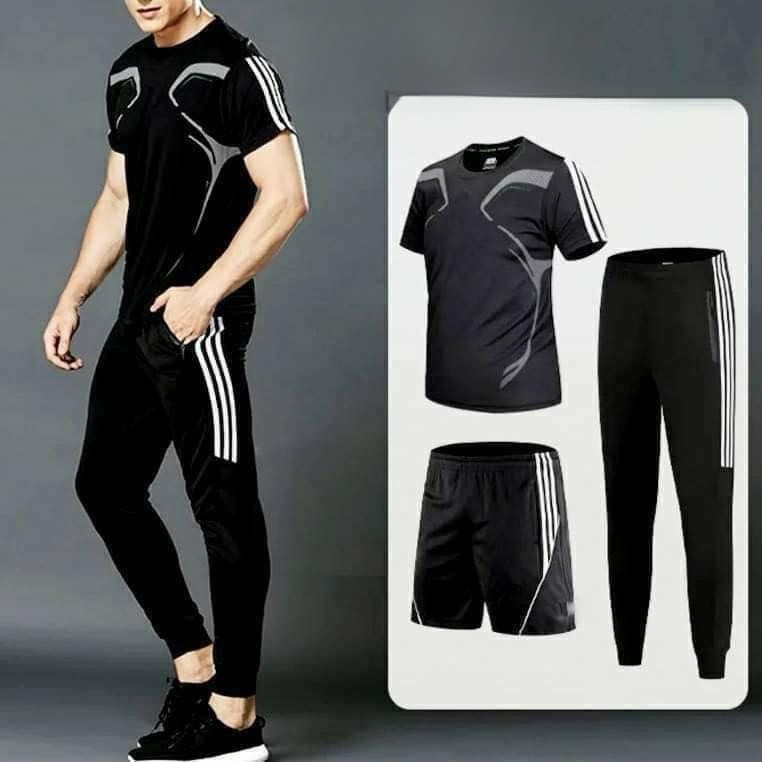 Set%20Of%203%20Men'S%20Summer%20Fashionable%20Tracksuits%20Set%20Of%20Trouser,%20T-Shirt,%20And%20Halfpant%20%7C%20Fashion%20%7C%20Dresses%20For%20Men%20-%20Image%202