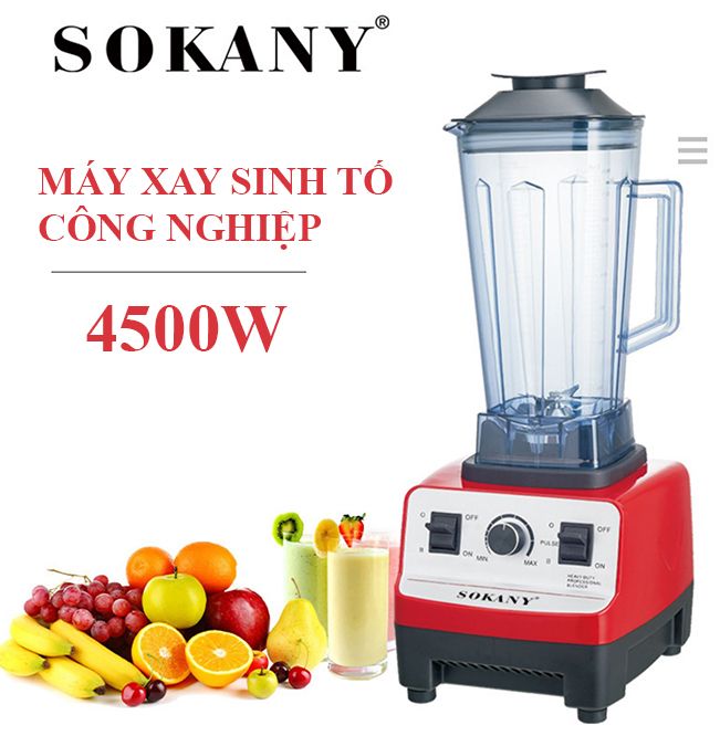 Máy xay sinh tố, xay thực phẩm công nghiệp đa năng Sokany 4500W