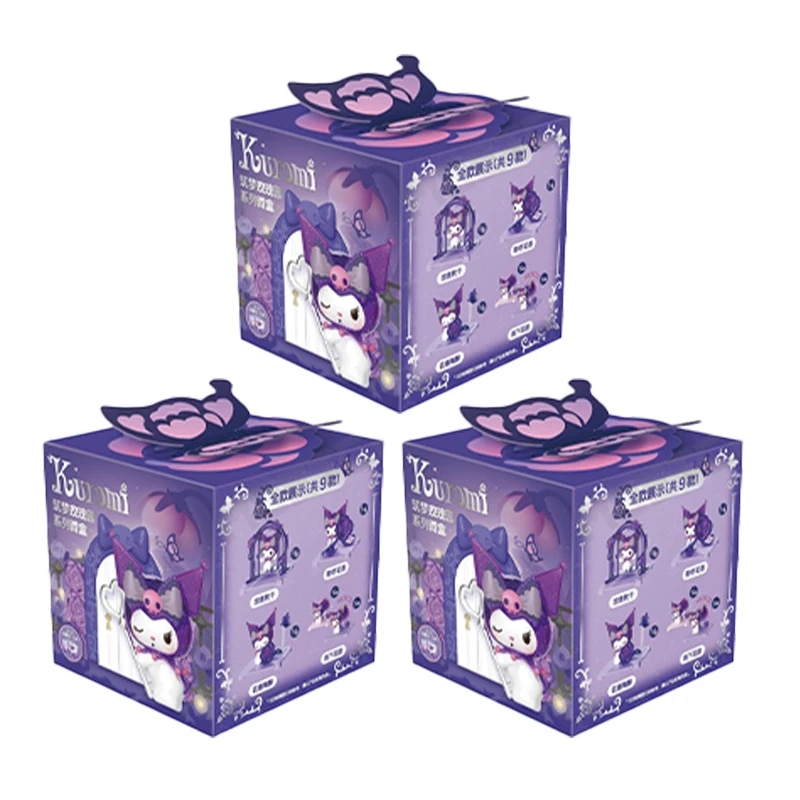 Sanrio Blind Box Kuromi Dream Rose Garden Series Micro Box Figure Decoration Birthday Gift Kawaii Anime Peripheral