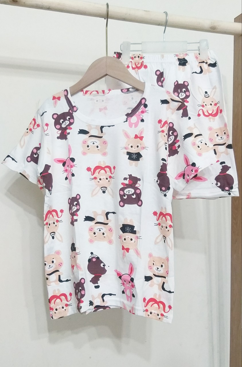 Bộ cotton mềm mát size đại cho bé gái 28-48kg