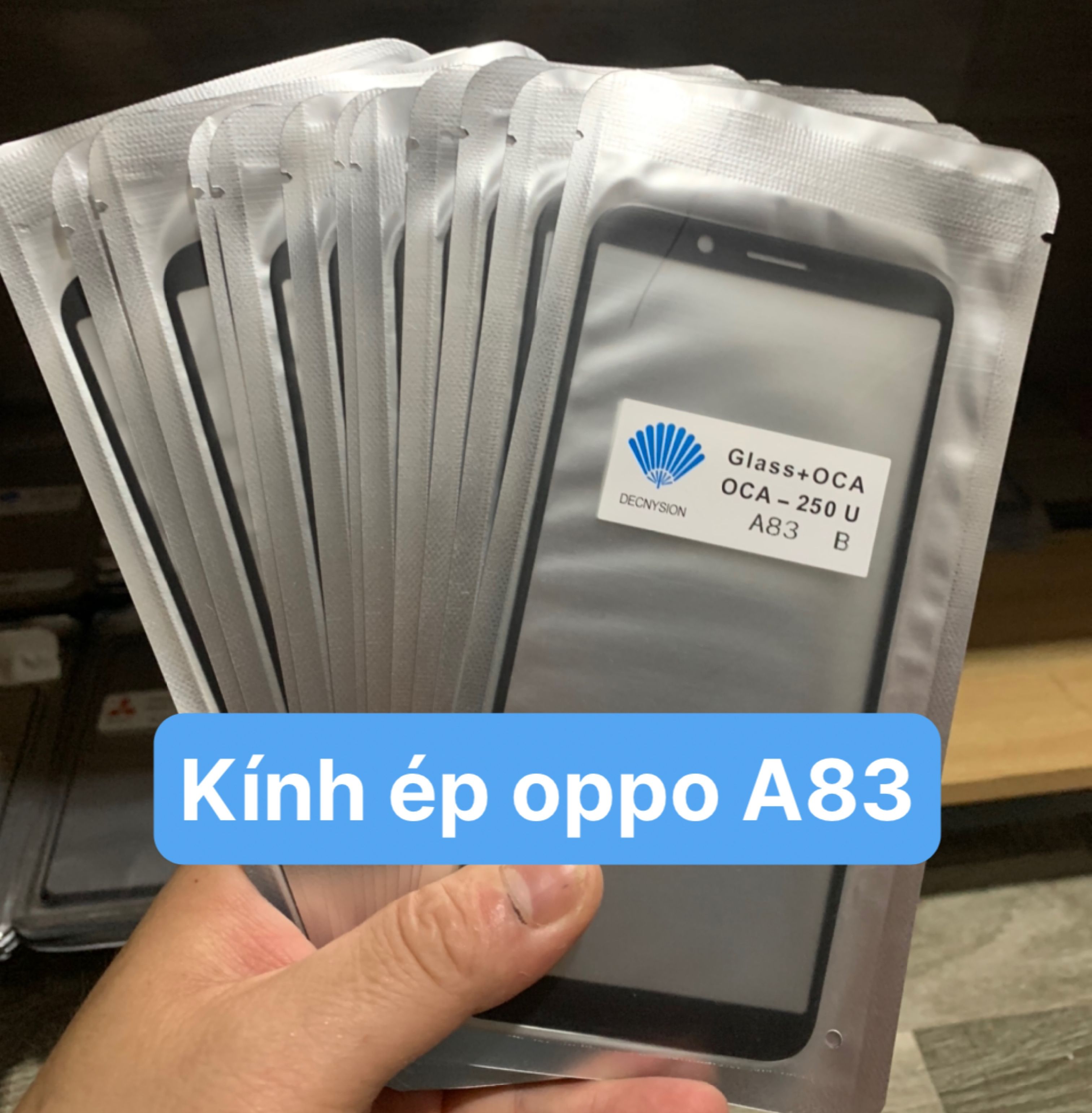 Kính ép màn hình liền keo oppo A83