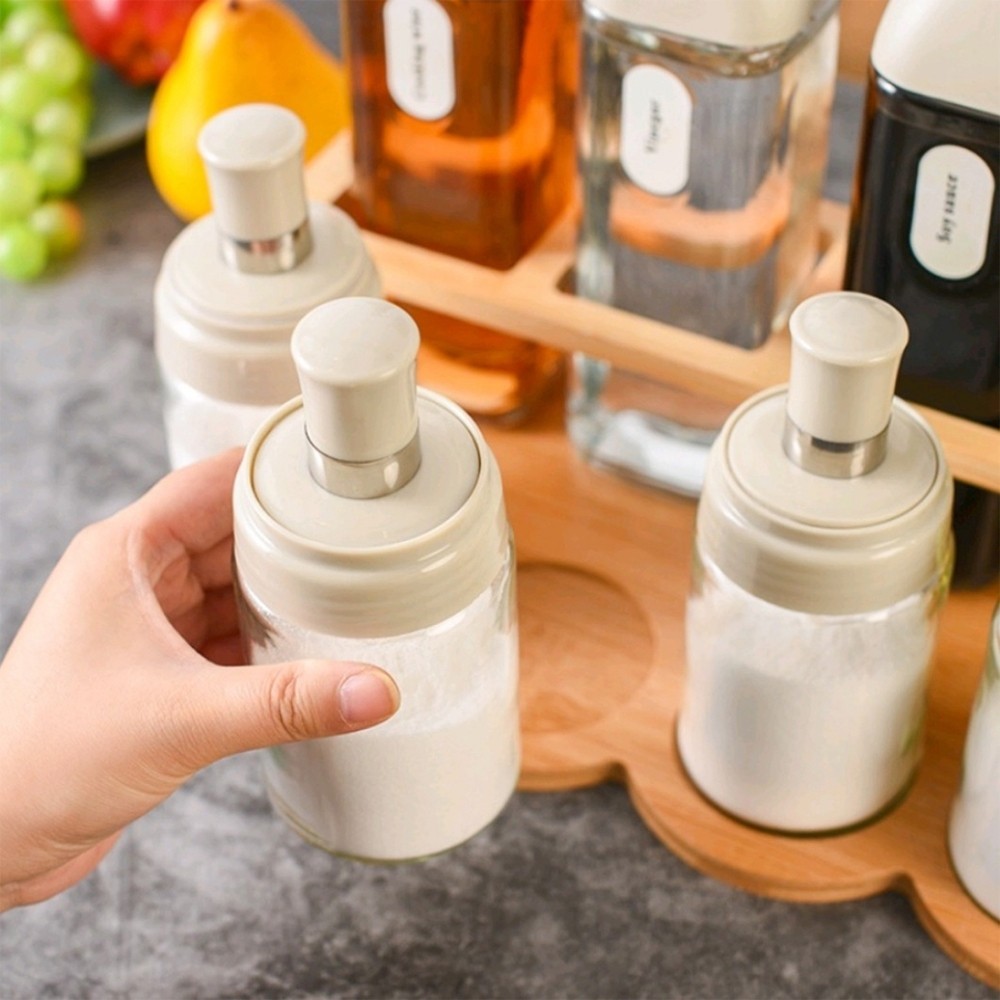 Home Zania Aesthetic Spice Jar Seasoning Glass Bottle Condiments ...
