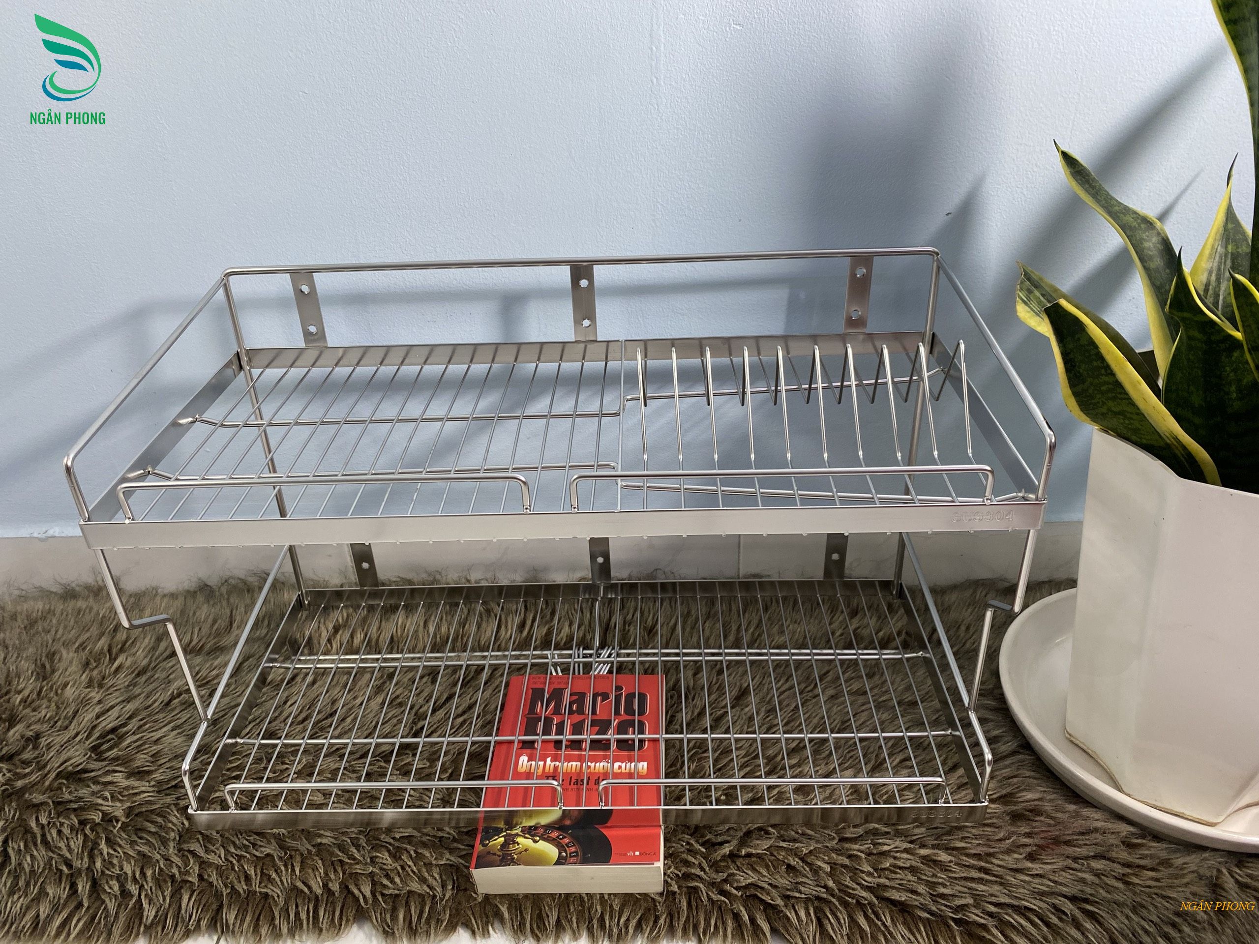KỆ TREO TƯỜNG ĐA NĂNG CHÉN DĨA INOX 304