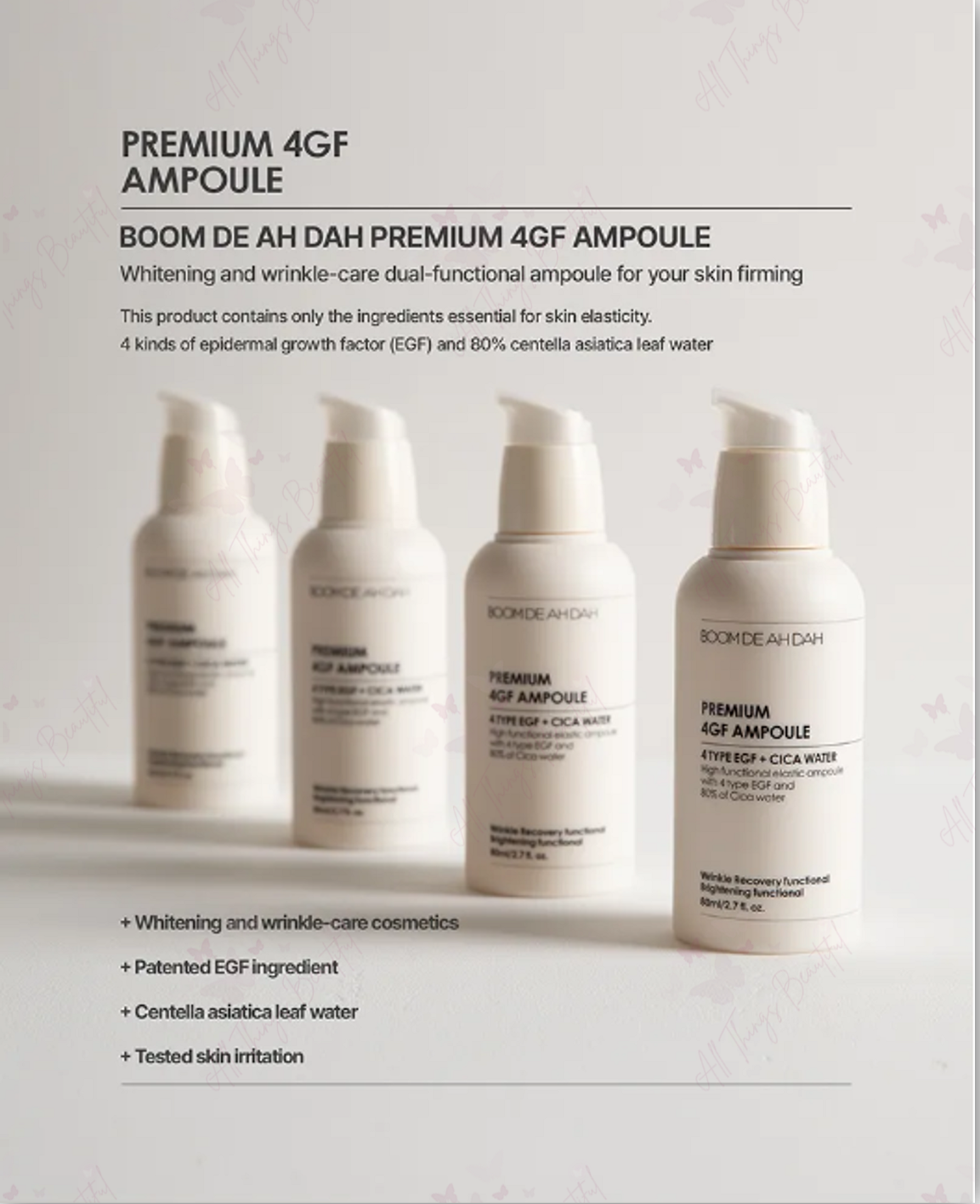 Premium 4gf Ampoule & Niacinamide Cream他 Boom De Ah Dah Premium 4GF Ampoule (80ml) | Lazada Singapore