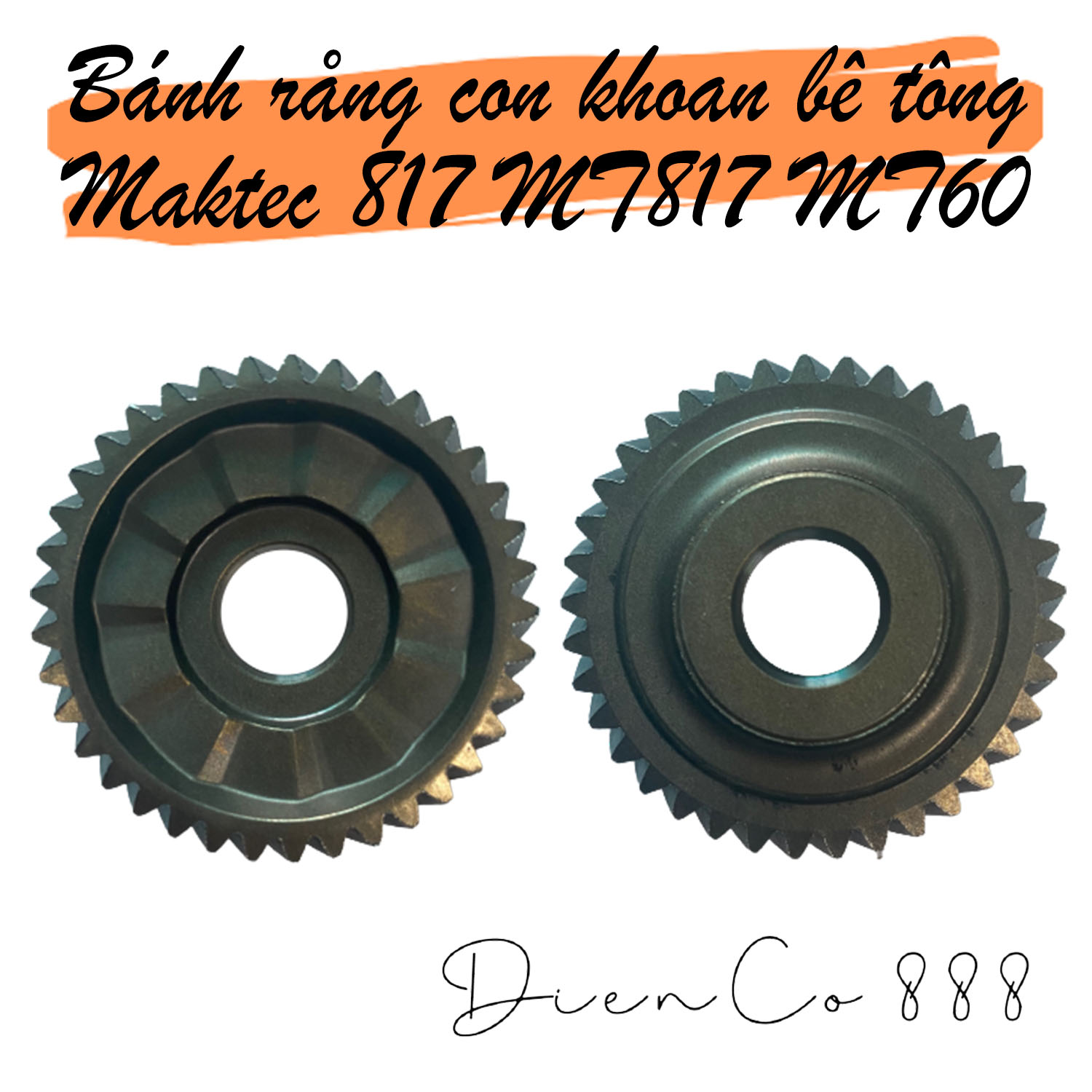 (Helical Gear 37, 227761-9) Nhông bánh răng khoan Maktec MT60, MT606, MT603, MT817, Makita M8103B 37 răng 11.5x42.5x10mm