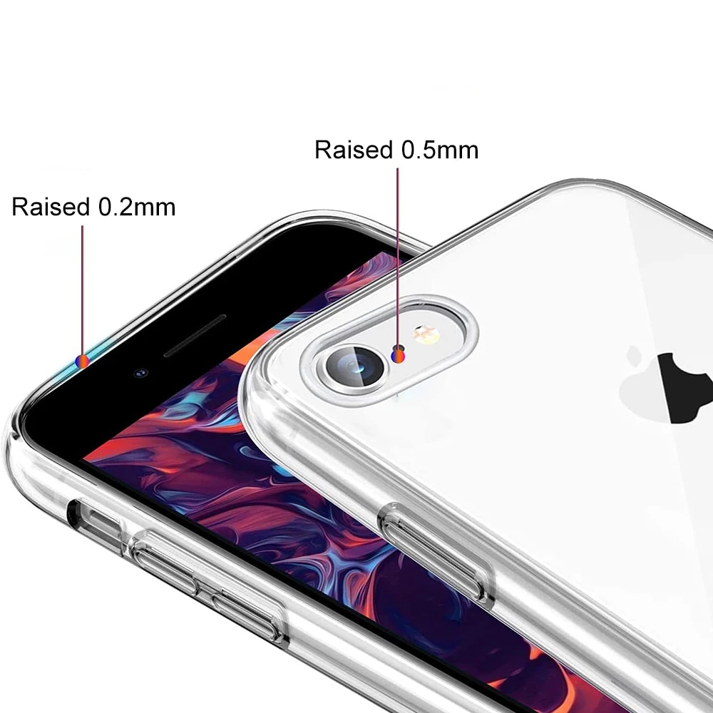 Fashions High Quality High Quality Clear Silicone Soft Case For iPhone SE 2022 2020 7 8 Universal Ultra Thin Back Cover Case For Apple iPhone SE2 SE3. 
