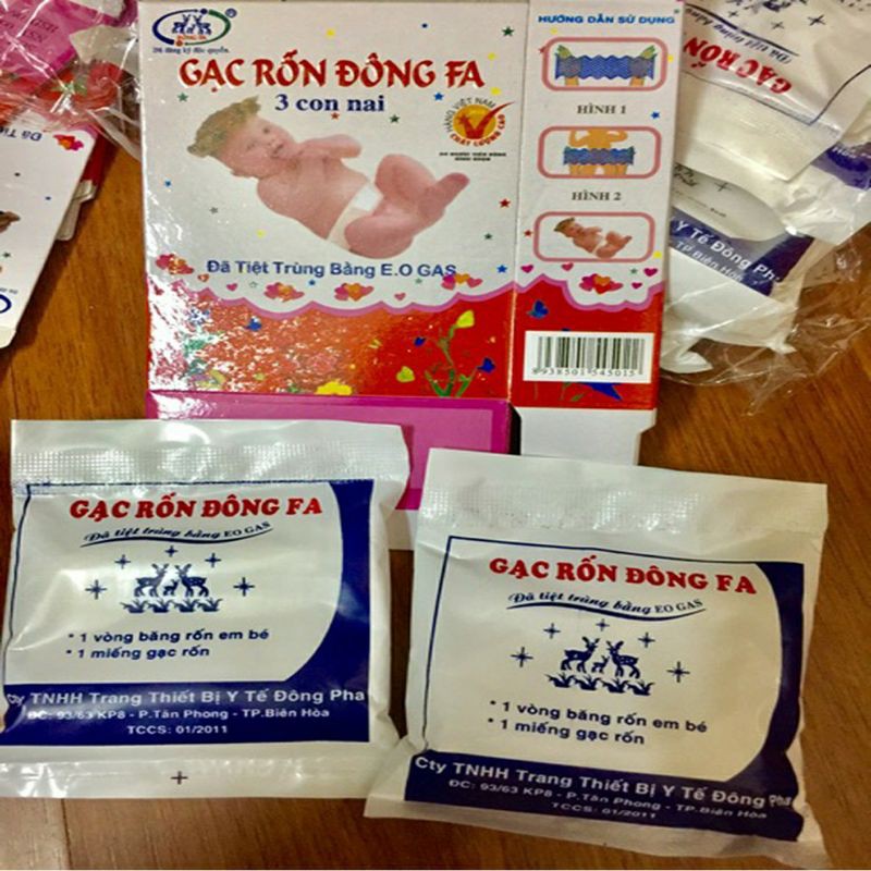 Set 3 gạc rốn đông fa