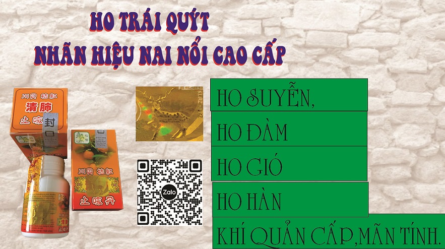 Ho Trái Quýt Lọ (Tem Nai Nổi Xịn) – giảm ho hen xuyễn