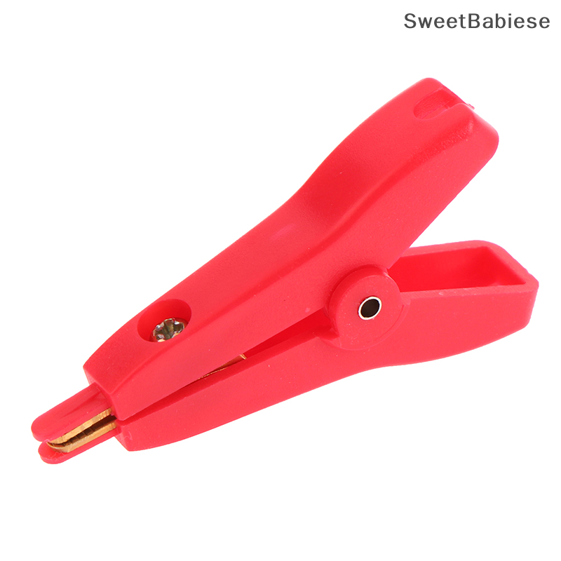 ✨ Alligator Clip Kelvin Copper Gold Plate Clip LCR Test Clip Grey Black Red For Precision Instruments