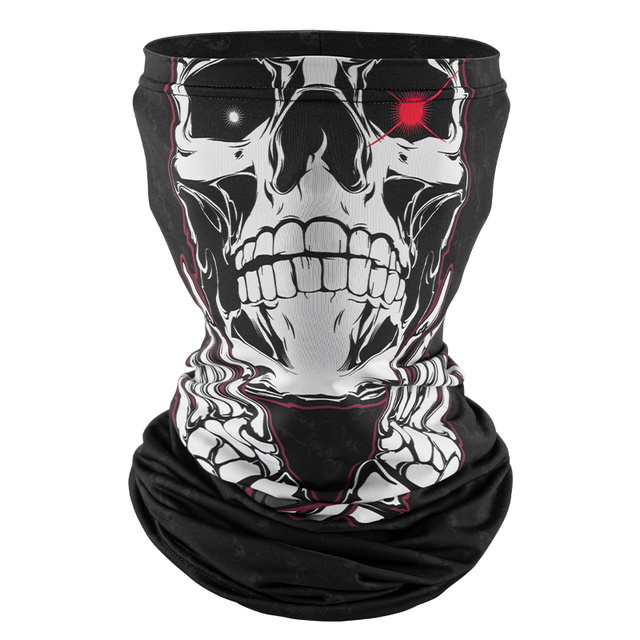 ROCKBROS Full Face Mask Skull Print Scarf Bike Sun UV Protection Mask Helmet Cosplay Scarf Headband Outdoor Scarf
