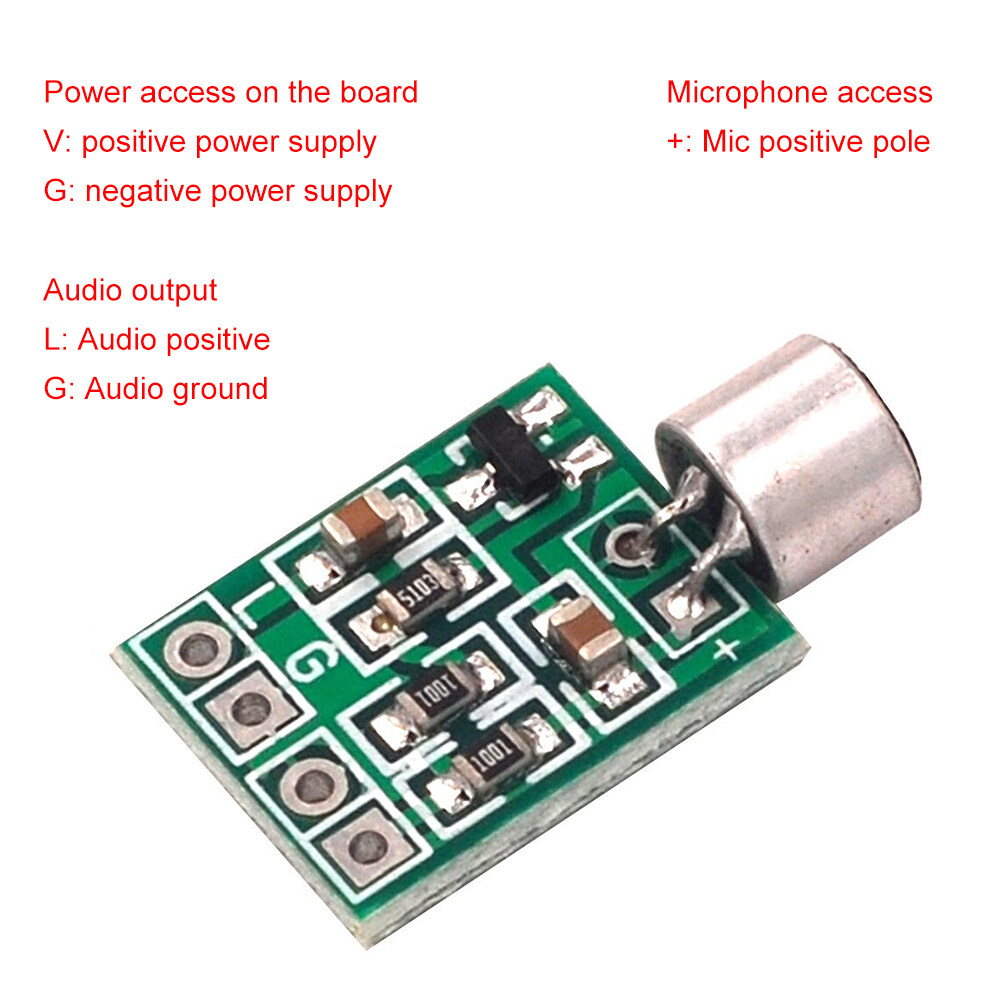 DIYmore PANTHON Small Microphone Accessories Mini Microphone Audio Microphone Module Pickup Amplifier Circuit Module Microphone Circuit Board