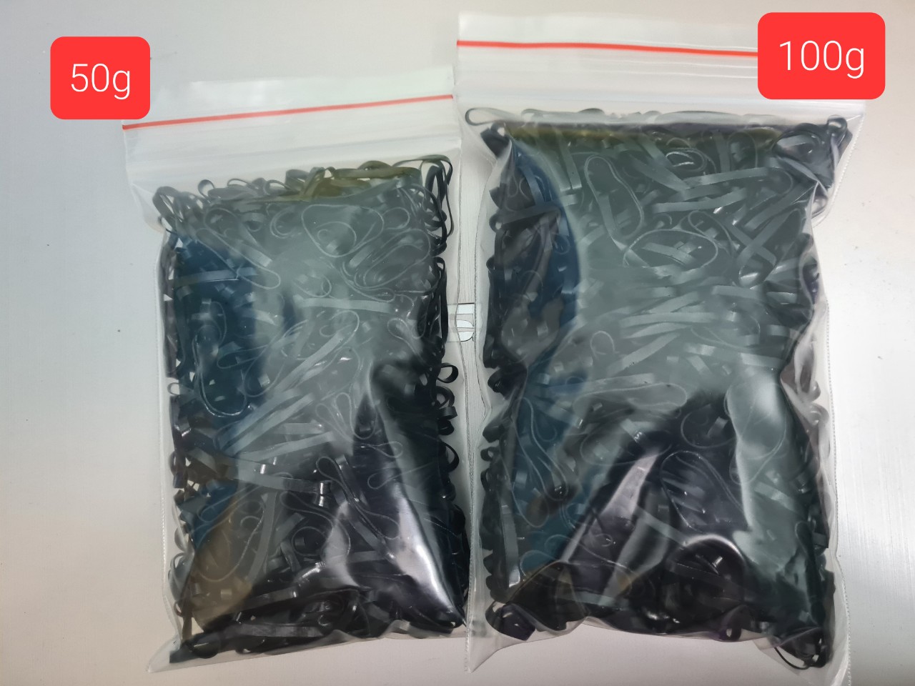 50g-100g dây chun buộc tóc nhiều màu