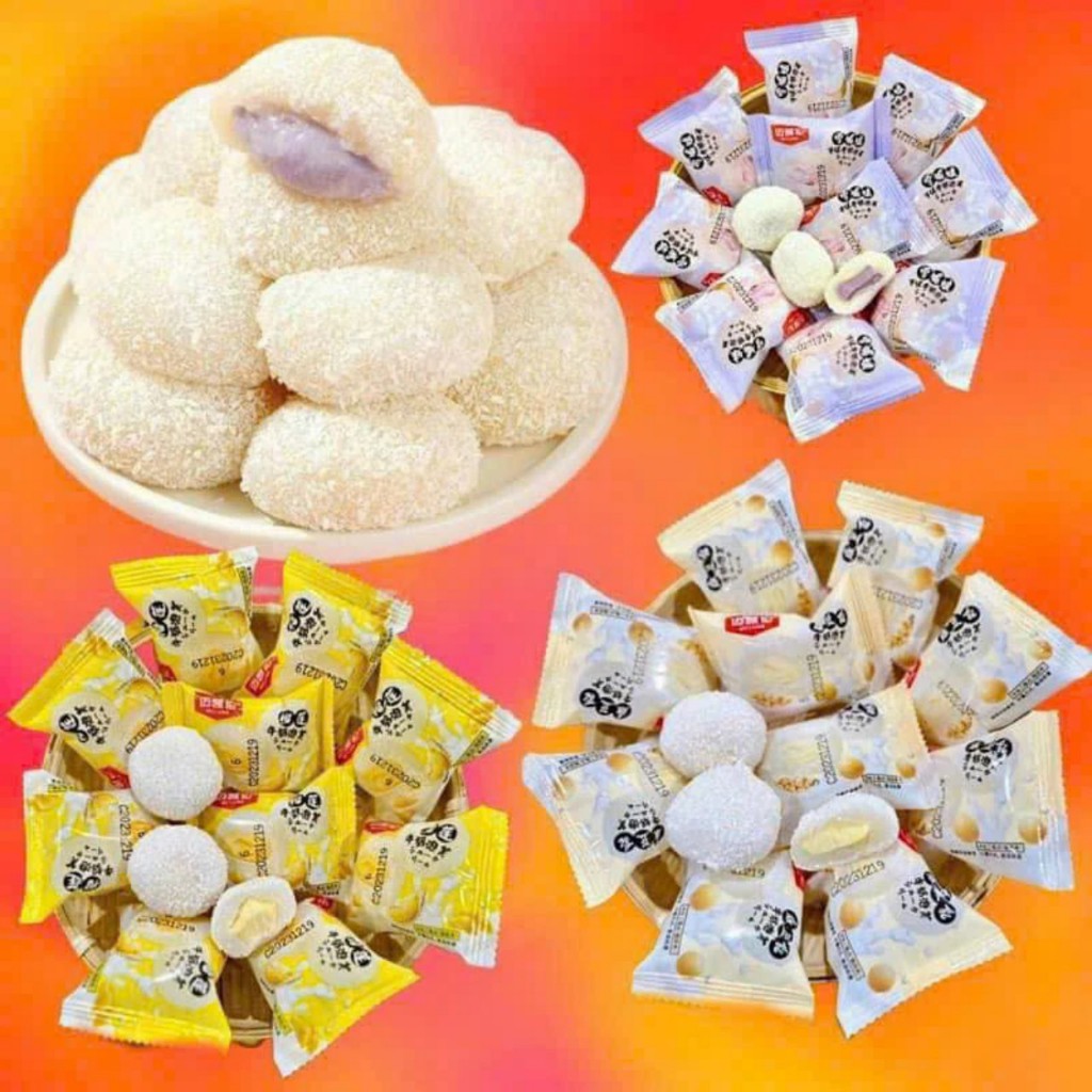 1kg bánh mochi kem sữa vị sầu riêng khoai môn đậu nành bánh mochi phủ dừa đài loan shop haimy