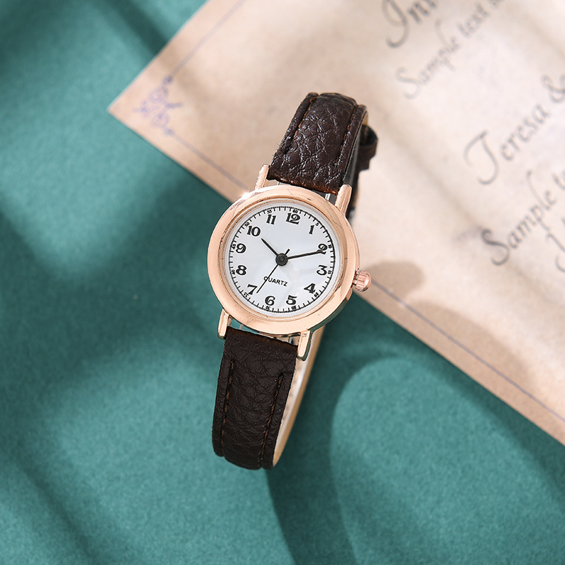 【Factory Store】Trending Academic Style Women's Watch with Slim Strap, Small Dial - Perfect for Students and Exams. Chic, Minimalist, Literary Design with Leather Strap. Compact and Stylish..