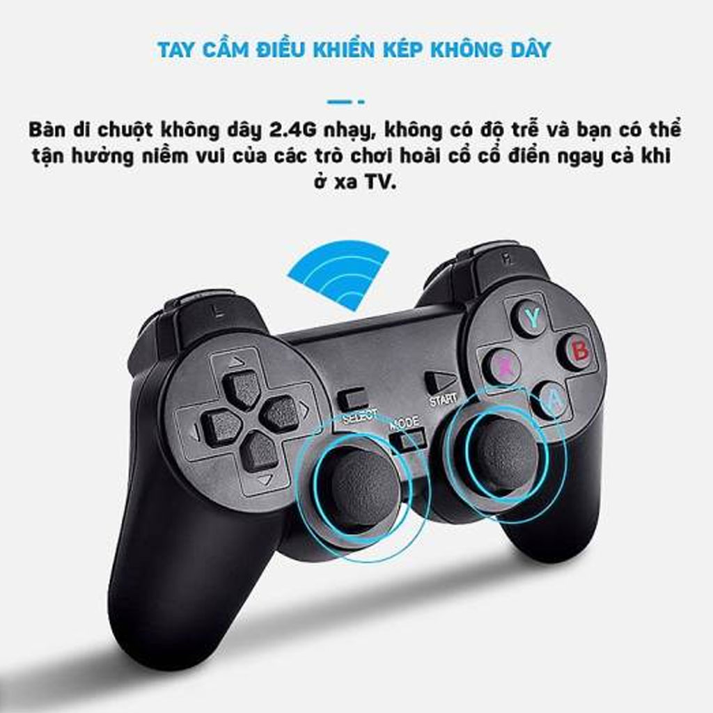 Máy chơi game 4 nút tay cầm không dây 3500/1000 trò kết nối HDMI TV 4K, máy chơi game stick 4K cổ điển, máy chơi game PS contra, bóng đá - 2 người chơi - Chính Hãng