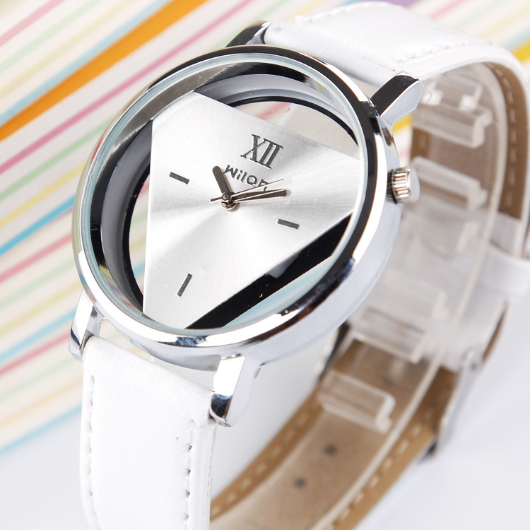 【Factory Store】Triangle Design Double-Sided Hollow Trendy Student Couple's Watch - Unmechanical.
