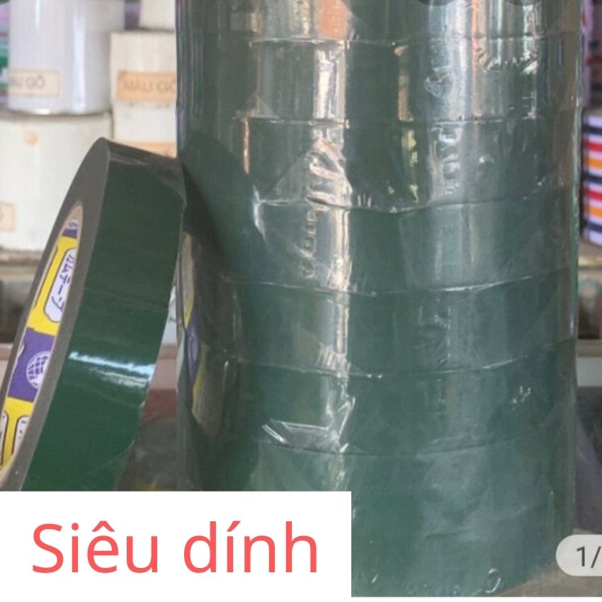Băng keo 2 mặt có xốp xanh đen (Keo đen loại dai siêu dính)