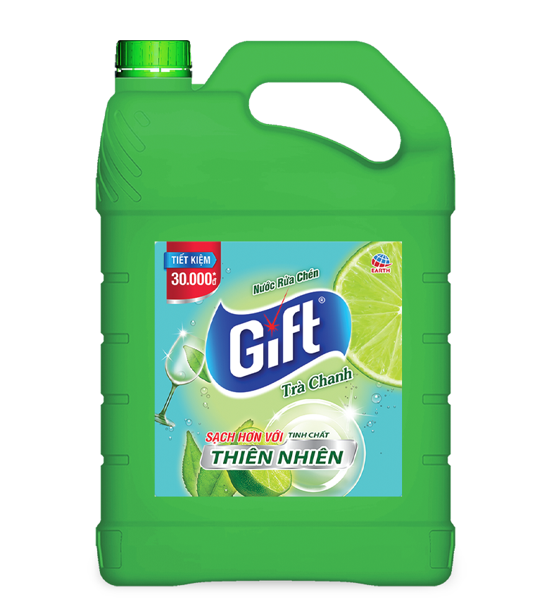 Nước Rửa Chén Gift Chanh & Trà Chanh 3,8kg
