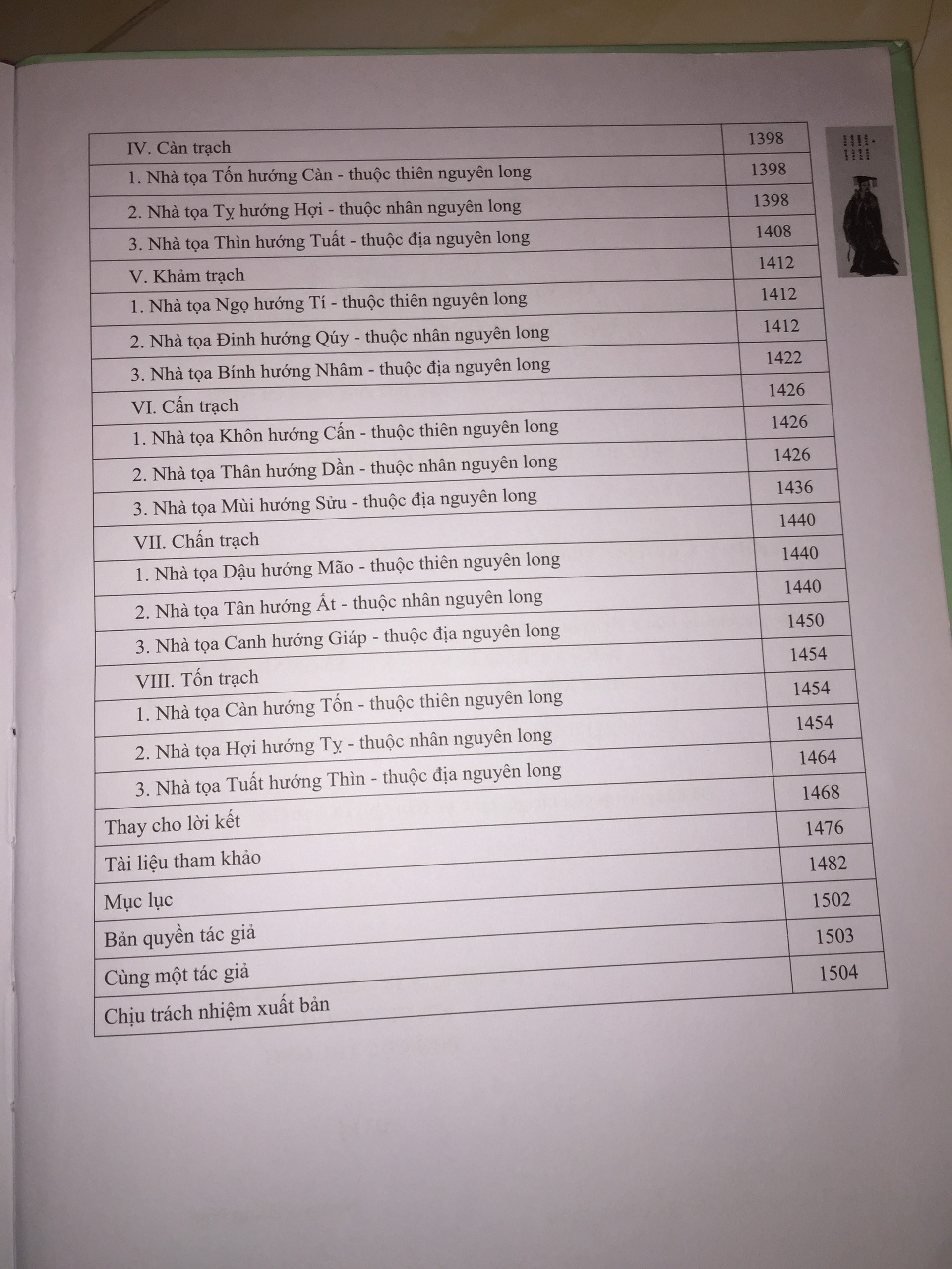 Sách Cửu Tinh Phong Thủy