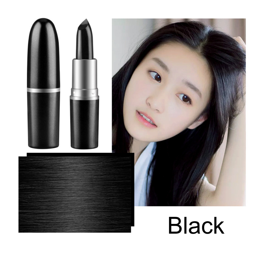 Black And Brown Disposable Lipstick Hair Dye Hair Root Concealer Hair Dye Stick Temporarily Covered With White Hair Dye