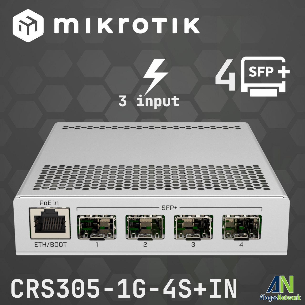 MikroTik CRS305-1G-4S+IN | 4x 10Gbps SFP+ 1x Gigabit Ethernet Dual