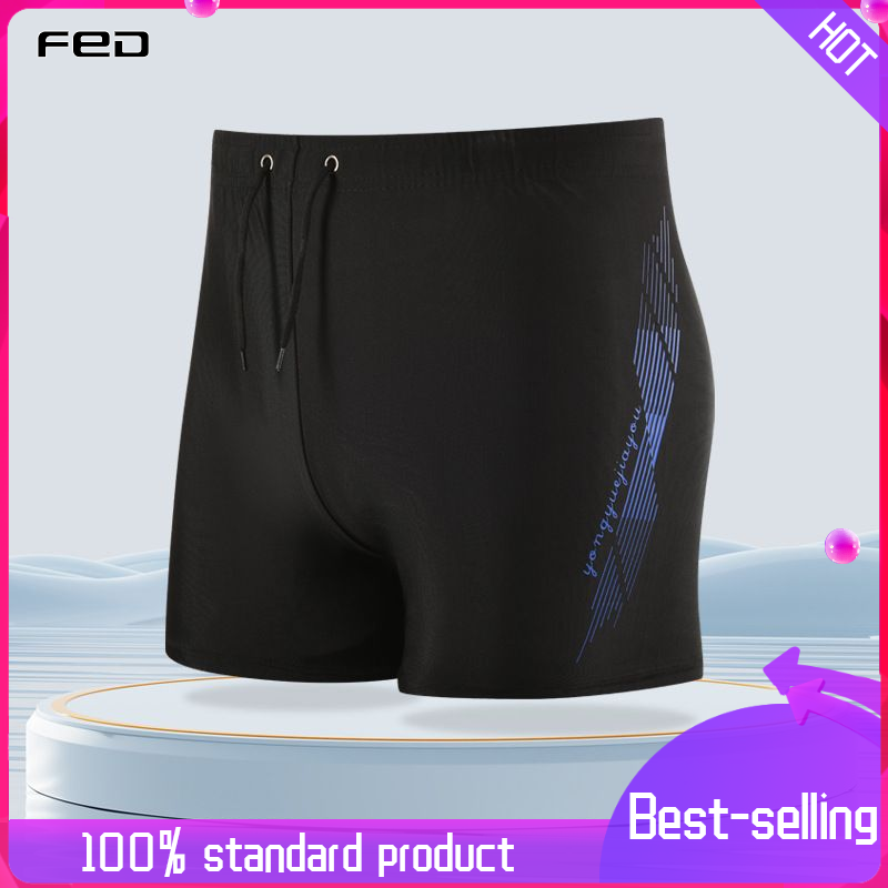 FED Men's Swimming Trunks, plus Size Loose Professional Quick-Drying Boxer Beach Pants
