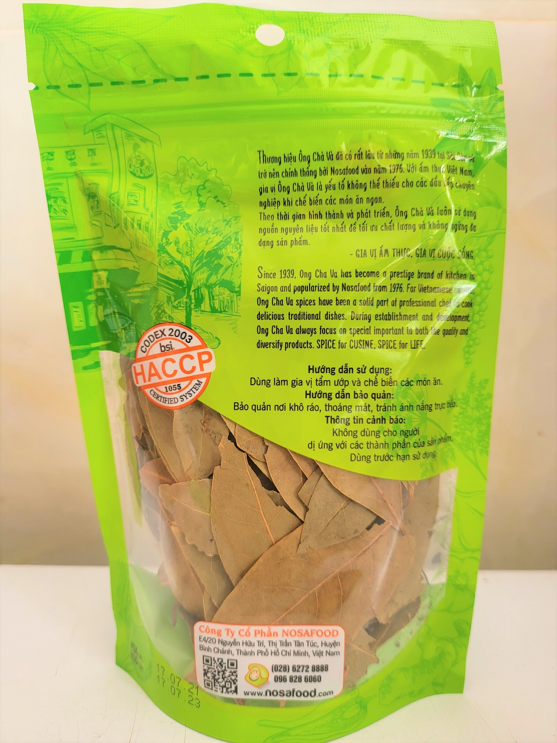 [Túi nhỏ 25g] LÁ NGUYỆT QUẾ Ông Chà Và [VN] NOSAFOOD Bay Leaf