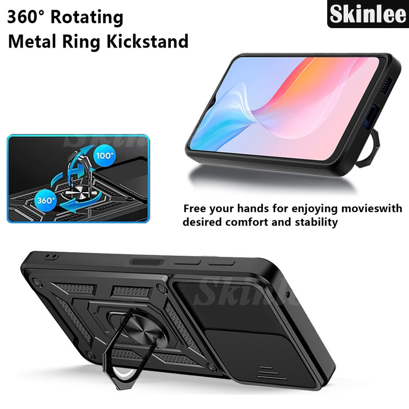 Phone case For infinix Hot 50i Back cover Hard Armor Shockproof Camera Protection Bracket Navigation Holder Ring cover for For infinix Hot 50i Cover cases. 