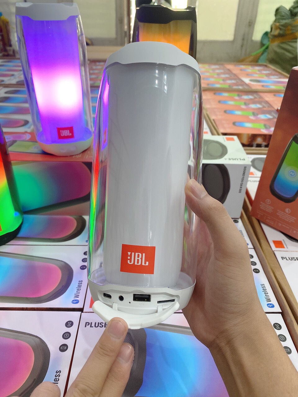 ?? LOA BLUETOOTH JBL PULSE 4 ?? LOA BLUETOOTH MINI JBL CÓ ĐÈN NHÁY PULSE 360
